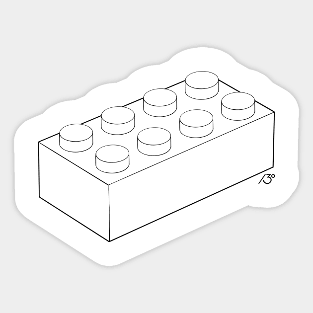 Lego brick stickers top
